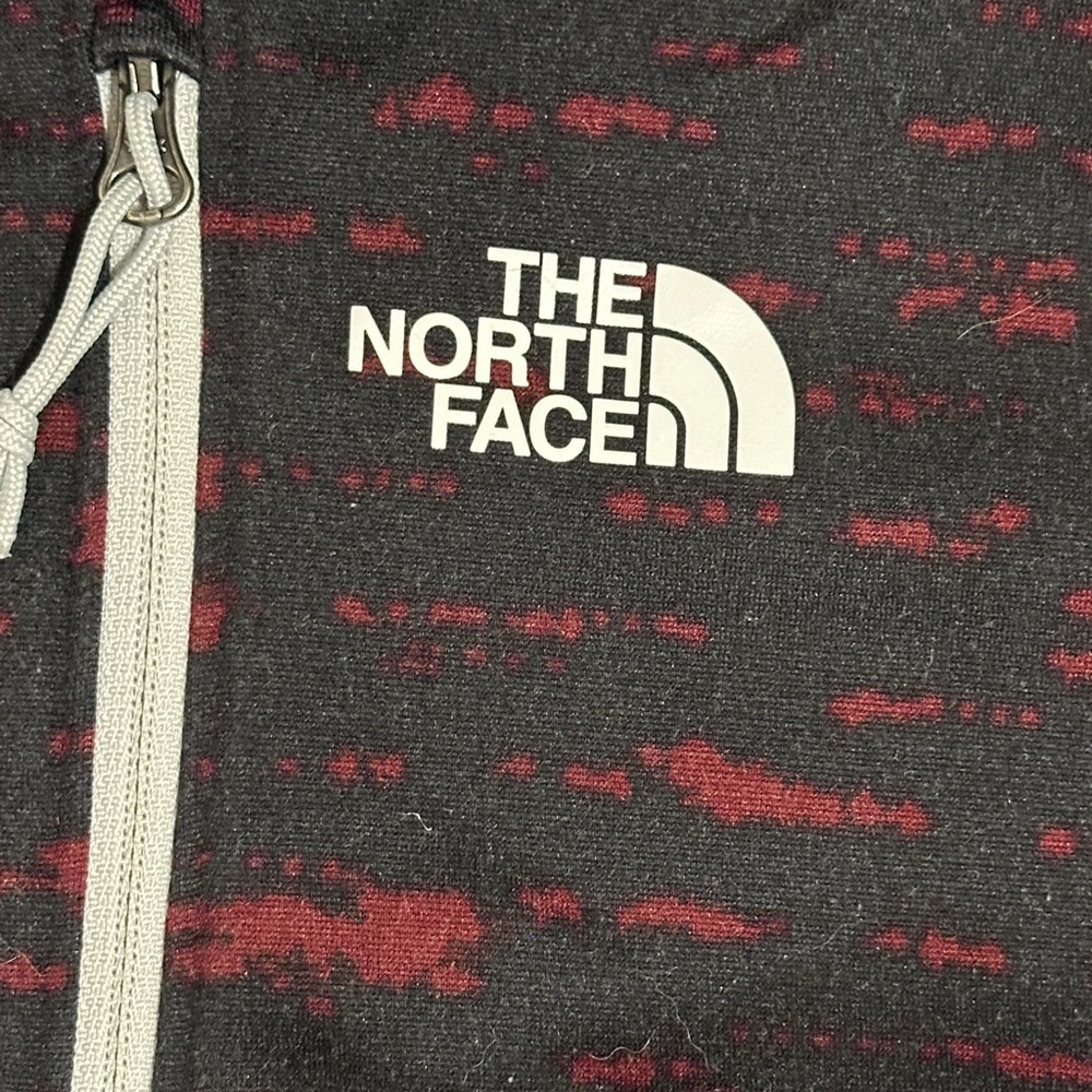 The North Face 1/4 Zip Pullover Mens M Red Black Feece Jacket Outdoors - Picture 3 of 7